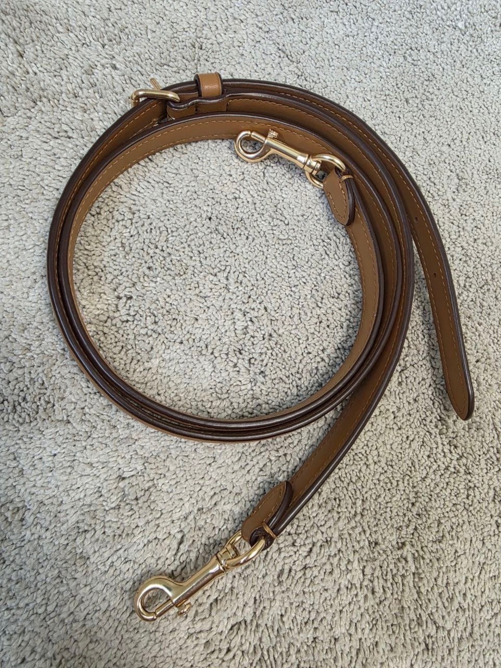 Coach Brown Leather Adjustable Crossbody Shoulder Bag Replacement Strap Gold Har